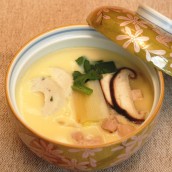 Harusame Chawanmushi (Egg pudding with bean-starch vermicelli)