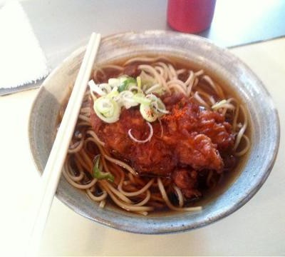 Karaage (fried chicken) Soba