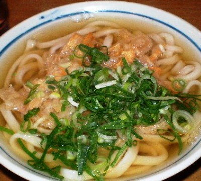 Burdock tempura udon noodles