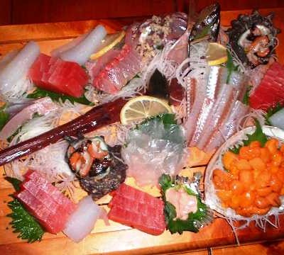Raw fish dishes